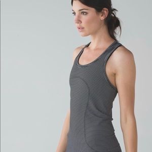 Lululemon Swiftly Tech Racerback BlackWhite Stripe